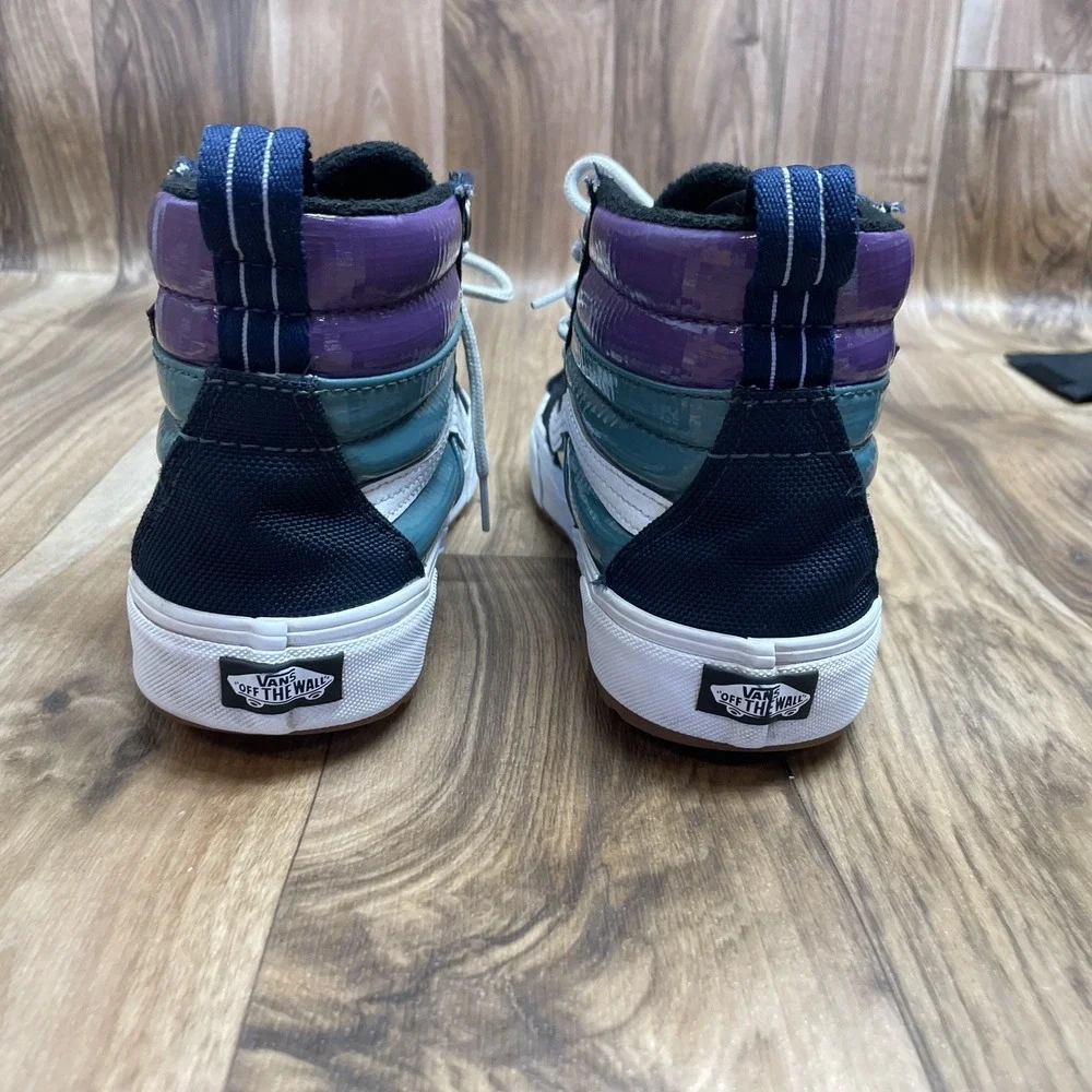 Vans Men's 500714 Blue Teal Purple White Textile Synthetic High‎ Top 9 M-W 10.5
